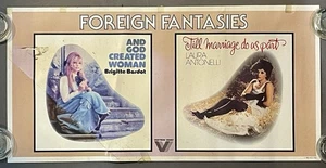 Vintage 1982 Vestron Video Foreign Fantasies Brigitte Bardot / Antonelli Poster - Picture 1 of 5