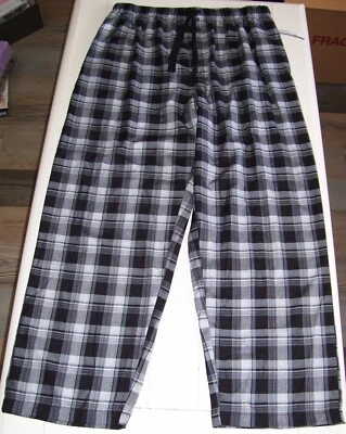 Pantalones de pijama a cuadros negros Van Heusen para hombre L Foto 1 de 3