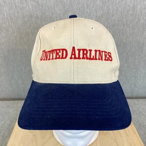 Vintage United Air Mütze weiß Strapback bestickt Fluggesellschaften Luftfahrt - Bild 1 von 9