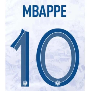 France 2022-23 Away Mbappe #10 Youth Jersey Name Set - Picture 1 of 2