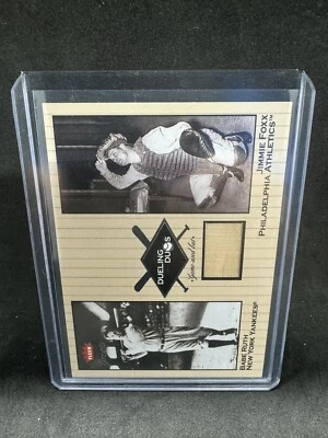 Jimmie Foxx Babe Ruth 2002 Fleer Greats of the Game Dueling Duos Bat Game Used - Image 1 of 2