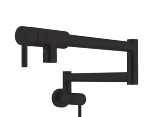 Rohl Modern QL66L-MB-2 Wall Mounted Kitchen Pot Filler Faucet Matte Black New - Picture 1 of 1