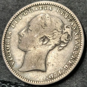 1877 Shilling Die #19 Great Britian #500 - Picture 1 of 2
