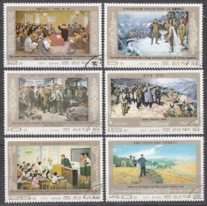 KOREA 1977 SC#1582/87 used set, Kim Il Sung, 65th Birthday. - Picture 1 of 1