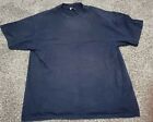 Champion Cotton Blank T-Shirt Navy Size Large Made in USA