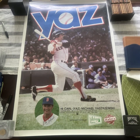 Vintage Carl Yastrzemski Kahn's & Hillshire Farms Poster Boston Red Sox YAZ Cover