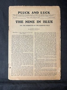 1927 Antique Baseball History Story Pluck & Luck Champions Sport New York Ball - Imagen 1 de 6
