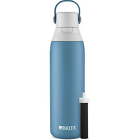 Brita Premium Stainless Steel Leak Proof Filtered Water Bottle,Blue Jay,20 fl oz
