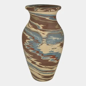 Niloak Mission Swirl 1925-30 vaso 10" ceramica artistica vintage fatto a mano - Foto 1 di 6