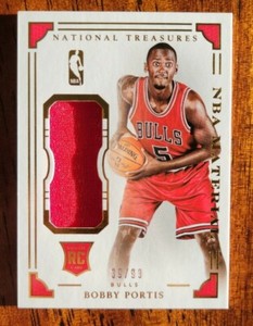 2015-16 National Treasures Bobby Portis Rookie Patch RC /99 NBA Champion