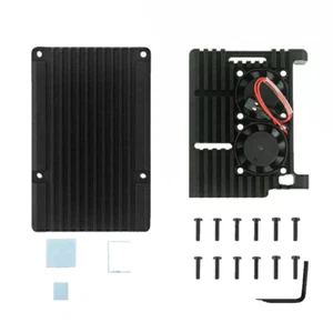 For Raspberry Pi 4 Model B Case Box Aluminum Alloy Enclosure Dual Fan Heat Sink - Picture 1 of 1