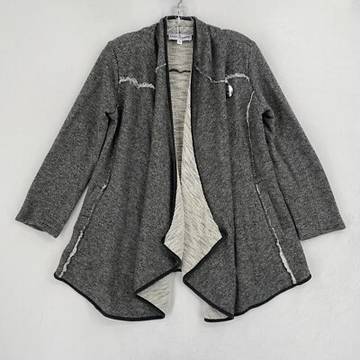 Suéter cárdigan abierto envolvente Neon Buddha para mujer talla XS gris de gran tamaño Foto 1 de 4