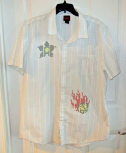 Stranger Things Short Sleeve Mens XXL Button Up Shirt Netflix Our Universe - Picture 1 of 6