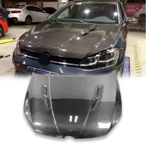 Carbon Fiber Engine Hood Bonnet Cover For Volkswagen Golf 7 7.5 MK7 GTI E - Picture 1 of 6