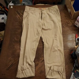Company 81 Mens Khaki Jeans Size 32x 32 Flex Fit W/Elastic Leg Openings - Picture 1 of 7