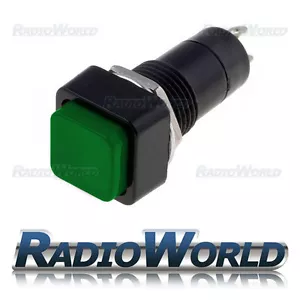 Green Square Rocker Switch On/Off SPST 12v Car Van Dash Light 3A @ 125v - Picture 1 of 1