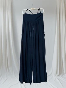 MARA HOFFMAN Black Gauze Lightweight Cover-Up Beach Romper, Size SMALL NWT $195 - Picture 1 of 22