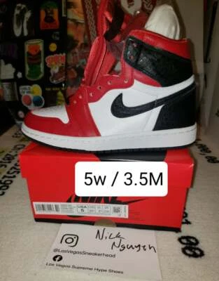 Jordan 1 Retro High Satin Snake Chicago (W) Size 5W 3.5M, DS BRAND NEW CD0461-60 - Image 1 of 2