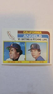 1982 TOPPS ANGELS LEADERS ROD CAREW / KEN FORSCH #276 NM  - Picture 1 of 1