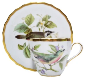 SPODE Bone China England Birds Motif Decorative Cup & Saucer - Picture 1 of 9
