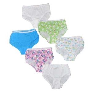 Fruit of the Loom Girl's Assorted Brief Underwear, 6 Pack Panties (Little Girls - Picture 1 of 1