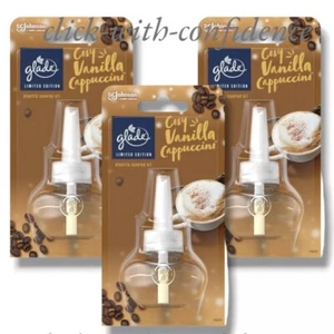 3 x Glade Cosy Vanilla Capuccins Electric Scented Oil 20ml - Picture 1 of 1
