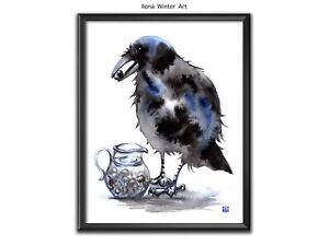 Personalised The Crow and the Pitcher Painting Print by Ilona Winter