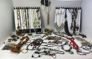 Large Mixed Lot Fashion Necklaces Assorted Styles 3 lbs Resale Flea Market Lot14