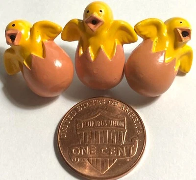 3 JHB вручную смолы желтый Baby цыпленка птицы яйца кнопки 19 мм 3/4» высотой 12548 - Изображение 1 из 3