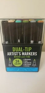 NEW Dual-Tip Artist's Markes - Studio Series - 24 Colors - Picture 1 of 1