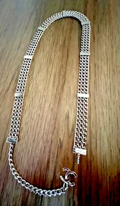 Rare Vintage CHANEL Silver/Metal Triple Chain Belt with Coco Mark - Picture 1 of 6