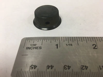 Vintage AB 116-K Black Bakelite Rounded Fine Knurled Knob  - Image 1 of 3