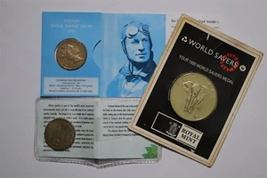 🧠🇦🇺 AUSTRALIA DOLLARS 1993 + 1997 + WORLD SAVERS MEDAL B53 #21 BXQUEEN - Picture 1 of 6