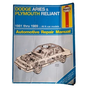 Haynes #723 Repair Manual For 1981-1989 Aries, Reliant - Picture 1 of 4