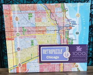 Metropuzzle Chicago Jigsaw Puzzles 1000 Pieces GEO TOYS   26.625" X 19.25" NEW - Picture 1 of 10