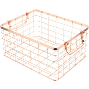 Metal Wire Storage Organizer Bin Wire Basket Pantry Wire Metal Basket Bin - Picture 1 of 12