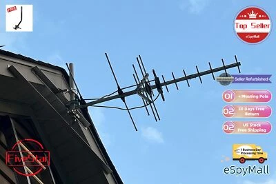 Antena de HDTV Yagi de 300 millas para señales digitales 4K, 1080p y OTA fuertes Foto 1 de 4