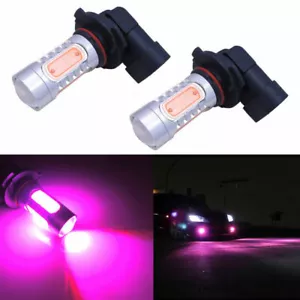 2pcs Pink Purple 9006 HB4 9012 Car Fog Lights Driving Lamp High Power LED Bulbs - Picture 1 of 7