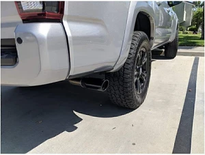 FOR 2005-2021 TOYOTA TACOMA BLK CHROME EXHAUST TIP US US - Picture 1 of 12