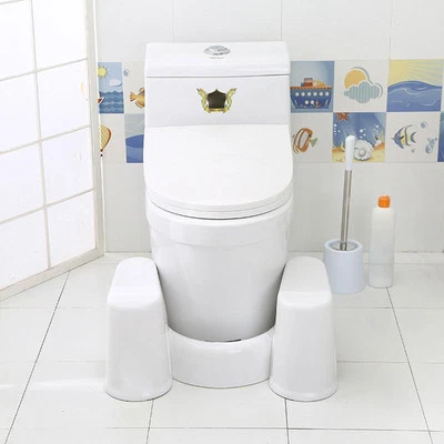 Bathroom Squatting Poop Stool Space Saving Toilet Footstool for Men Women - Image 1 of 4