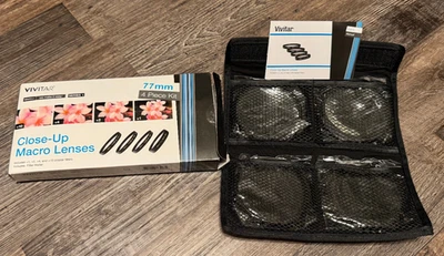 77mm Close-Up Macro Lens Filter Set (4-Pc; +1 +2 +4 +10 Diopter)  (Vivitar) - Image 1 of 3