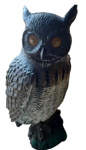 Vintage 21” Horned Owl Decoy for Barn, Dock, Crow Hunting or Garden -made Italy - Picture 1 of 12