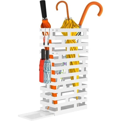 Paraguas Interior Soporte Ahorro de Espacio Bandeja Desmontable Metal Resistente Ganchos Almacenamiento EE. UU. Foto 1 de 4