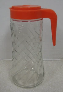 VINTAGE TANG BRAND GLASS PITCHER 1 QUART WITH LID - Picture 1 of 5