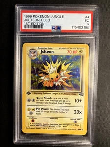 1999 POKEMON JUNGLE 1ST EDITION JOLTEON HOLO FOIL #4 PSA 5 - Picture 1 of 2