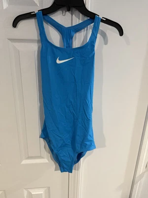 Nike Swim Girl's Solid Powerback 1 Pc Swimsuit NESSB711-480 X-Large (Big Kid) - Image 1 of 3