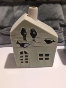 Ashland Garden Collection grüner Teelichthalter Vogelhaus dekorativ 5,75" hoch - Bild 1 von 4