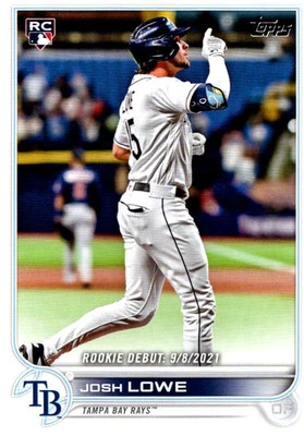 2022 Topps Josh Lowe Rookie Tampa Bay Rays #479 - Image 1 of 2