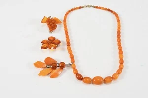 P21P52- 4x Butterscotch Bernstein Collier 3x Brosche 1x Silber 835 Schließe - Bild 1 von 12