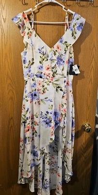 IZ Byer Hi- Low Romper Floral Dress Size 13 - Image 1 of 4